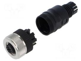 Connector: M12 | plug | PIN: 3 | female | industrial | 125V | straight