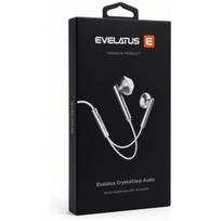 Laidinės ausinės Evelatus  Crystal Clear Audio headphones with 3.5 mm jack with microphone White