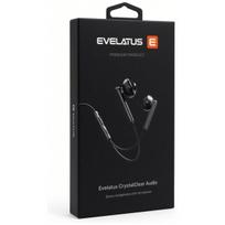 Laidinės ausinės Evelatus  Crystal Clear Audio headphones with 3.5 mm jack with microphone Black