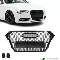 RS išvaizdos Priekinės Grotelės skirtos Audi A4 / S4 B8.5 (12-15), juodos blizgios