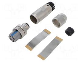 Connector: M12 | plug | PIN: 5 | male | industrial | 60V | straight | 4A