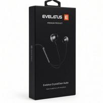 Laidinės ausinės Evelatus  Crystal Clear Audio headphones with 3.5 mm jack with microphone Black