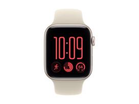 Išmanusis laikrodis Apple Watch SE 3 GPS + Cellular 44mm Starlight aliuminio korpusas su smėlio spalvos sportine apyranke - S/M