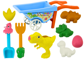 Žaidimų zona | PC | Konsolės | Priedai // Žaislai ir žaidimai vaikams // Zestaw Zabawek Do Piasku Toczka Sześć Foremek Konewka Dinozaury