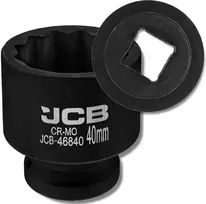 JCB JCB Smūginis antgalis 3/4'' 40 mm 12-kampis Cr-Mo antgalis