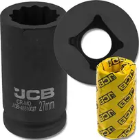 JCB JCB Gilaus smūginio antgalio įdėklas 3/4'' Cr-Mo 12-kampis 27 mm veržliarakčio antgalis