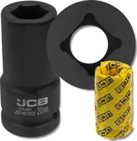 JCB Gilaus smūgio antgalis 3/4'' Cr-Mo šešiakampis 20 mm veržliarakčio antgalis