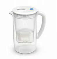 Filtravimo ąsotis Dafi Stiklinis filtravimo ąsotis PRISMA LED baltas, 1 filtras komplekte, 2,5 L