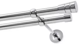 Karpol Dviguba užuolaidų karnizo traversa FI 19 MM chromuota 400 CM kūginė kalvio