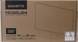 Išparduodama. Gigabyte MO32U24 32 in 4K 3840 x 2160 at 240 Hz 250 cd/mÂ² 2xHDMI DisplayPort USB-C Height pivot (rotation) swiv