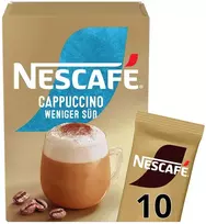 Nescafé Gold Type Cappuccino Less Sweet, gėrimų milteliai iš tirpios pupelių kavos, su kofeinu, pakuotė 1 (1 x 10 lazdelių po 12,5 g)