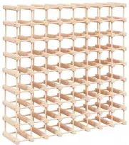 Vyno laikiklis 72 buteliams, 90,5x23x90,5cm, pušies masyvas