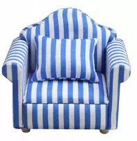 1/12 Miniatiūrinė medinė sofa lėlių namelio baldų dekoracija miniatiūrinė vienvietė