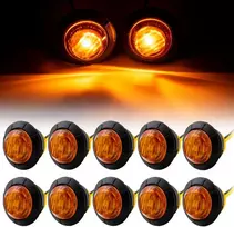 Autoxbert 10 vnt. 3/4 colio led šoniniai gabaritiniai žibintai 12 v 24 v šoniniai gabaritiniai žibintai poziciniai žibintai apvalūs geltoni gabaritiniai žibintai sunkvežimių priekaboms furgonams kemperiams sunkvežimiams nameliams ant ratų