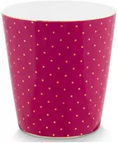 Porcelianinis puodelis Pip Studio Royal, tamsiai rožinis su auksiniais taškeliais, 230 ml