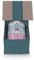 Porcelianinių dubenėlių rinkinys Pip Studio, pilkšvai mėlynas su gėlėmis, 12 cm