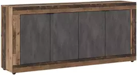 Mebel Elite Komoda BLAGO, 180 cm, tamsaus ąžuolo ir grafito spalvos