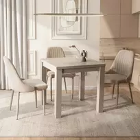 Mebel Elite Išskleidžiamas stalas, 80–160 cm, kašmyro spalvos