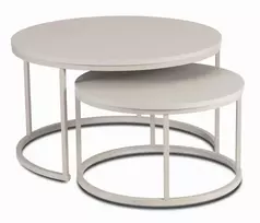 Mebel Elite Kavos staliukų rinkinys, 2 vnt., Ø 60 ir 80 cm, kašmyro spalvos