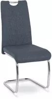 Fotelis Mebel Elite Audiniu aptraukta kėdė LOPEZ, 43 × 56 × 98 cm, tamsiai pilka