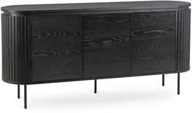 Mebel Elite Komoda BECK, 3 durelių, 160 cm, juoda