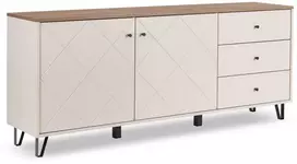 Mebel Elite Komoda, 183 cm, kašmyro ir „Castello“ ąžuolo spalvos