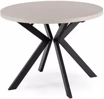 Mebel Elite Išskleidžiamas apvalus stalas LUKAS, 100–250 cm, kašmyro ir juodos spalvos