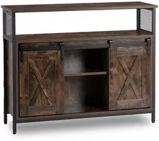 Mebel Elite Komoda ARLO su 3 lentynomis, 100 × 30 × 81 cm, rustikinio ąžuolo / juoda