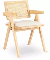 Fotelis Mebel Elite Ažūrinė kėdė, ąžuolo ir smėlio spalvos