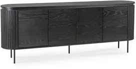 Mebel Elite Komoda BECK, 4 durų, 200 cm, juoda