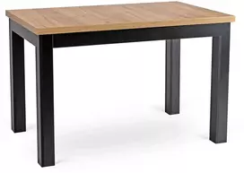 Mebel Elite Išskleidžiamas stalas, 120–160 cm, „Craft“ ąžuolo ir juodos spalvos