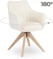 Fotelis Mebel Elite Sukamoji kėdė LEMON, 42 × 44 × 52 cm, kreminė