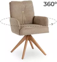 Fotelis Mebel Elite Sukamoji kėdė su porankiais, 47 × 47 × 50 cm, ruda