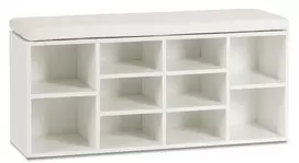 Mebel Elite Batų spintelė AXEL, 104 cm, balta