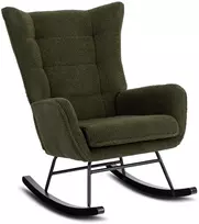 Mebel Elite Supamasis fotelis JACKSON, žalias, buklė audinys