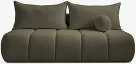 Mebel Elite Sofa-lova SARIA, 207 × 86 cm, alyvuogių spalvos, buklė audinys
