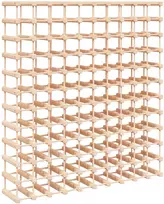 Vyno laikiklis 120 butelių, 112,5x23x123,5cm, pušies masyvas