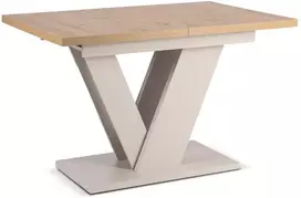 Mebel Elite Išskleidžiamas stalas CLARK, 120–160 cm, „Artisan“ ąžuolo / kašmyro