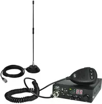 CB PNI ESCORT HP 8024 ASQ radijo stoties komplektas, 4W, AM-FM, 12 / 24V + CB PNI Extra 40 antena su 5-7KM magnetu
