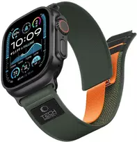 Tech-Protect NYLON ELITE Watch 8 / 9 / 10 / 11 / 12 / SE / ULTRA (44 / 45 / 46 / 49 MM) ŽALIA/ORANŽINĖ