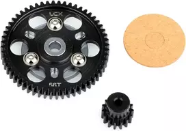 Lcx racing 1/10 rc crawler automobilio grūdinto plieno 32p 56t cilindrinė pavara su 15t žvaigždute, skirtas axial scx10 wraith, atnaujinimo dalys priedai
