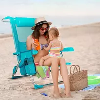 Paplūdimio kėdė turistinė sulankstoma 2in1 rinkinys Outtec