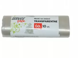 Service Pack Vic šiukšlių maišai Ldpe 60l skaidrūs A10
