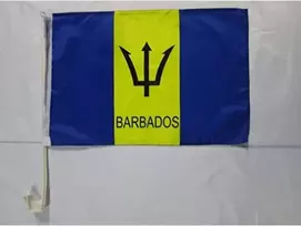 Vėliavėlė Barbadosui automobiliui 45x30 cm