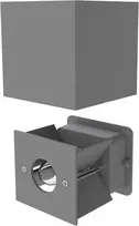 Lauko sieninis šviestuvas Cube, pilkas matinis, Ip65, G9