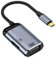 Chenyang Cy usb c šakotuvas, usb type c į hdmi ir vga šakotuvas keitiklis hdtv kelių prievadų adapteris 4k 60hz 1080p su 100w pd maitinimo prievadu