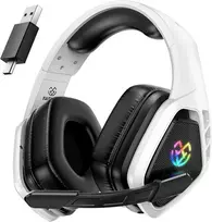 2.4 Ghz belaidės žaidimų ausinės, skirtos Ps5/ps4/pc (usb-a prievadas) - 40 val. baterijos veikimo laikas, erdvinis garsas su 360° lanksčiu mikrofonu, belaidės ausinės, skirtos Switch/planšetiniams Kompiuteriams/mac ir telefonui (usb-c prievadas)
