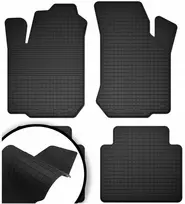 Guminiai automobiliniai kilimėliai juodi - lovelio tipo rinkinys 2cm kraštas + tunelis