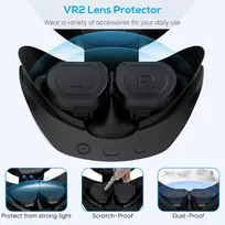 Ps vr2 objektyvo dangtelis silikoninis apsauginis dangtelis, skirtas playstation vr2 akiniams, lengvai plaunamas ir džiovinamas ore, atsparus dulkėms, įbrėžimams ir riebalams, lengvas priedas, skirtas playstation vr2 objektyvui