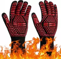 Rankšluostis Flintronic virtuvinės pirštinės griliui Bbq orkaitės pirštinės 800°c 2vnt